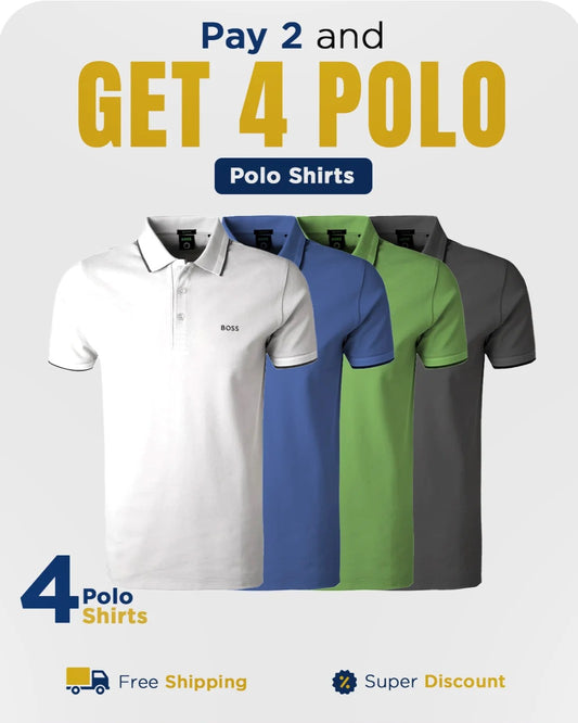 KIT POLO BOSS SHIRTS [PAY 2 GET 4]
